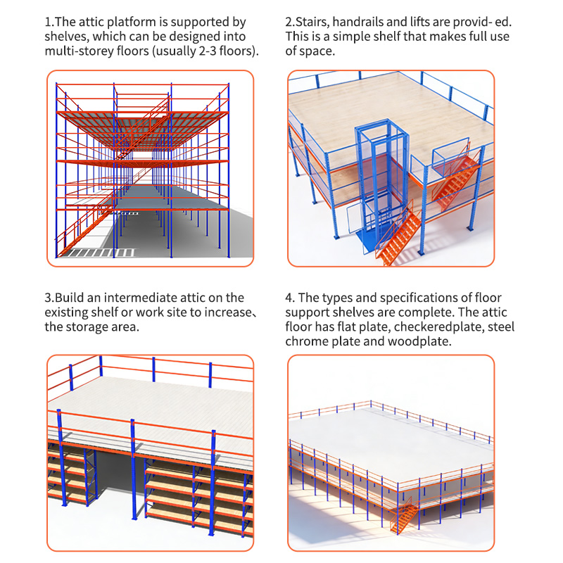 Custom Multi Level Industrial Mezzanine Racking System Warehouse Rack 300kg/sqm Load Capacity Corrosion Protection Steel Steel