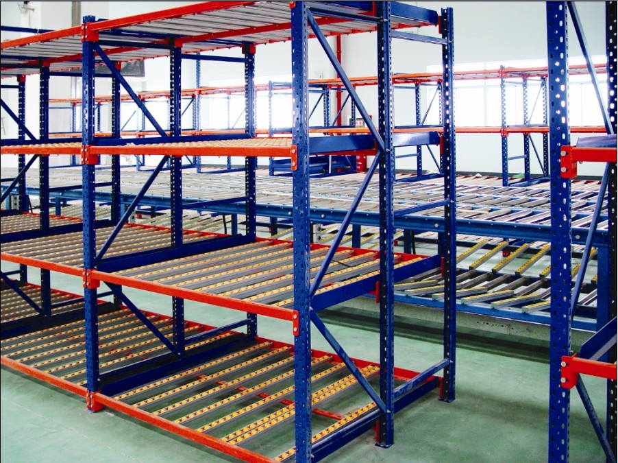 Warehouse Rolling Steel Corrosion Protection Powder Coated Adjustable Shelf Carton Flow Rack System Industrial Storage Roller