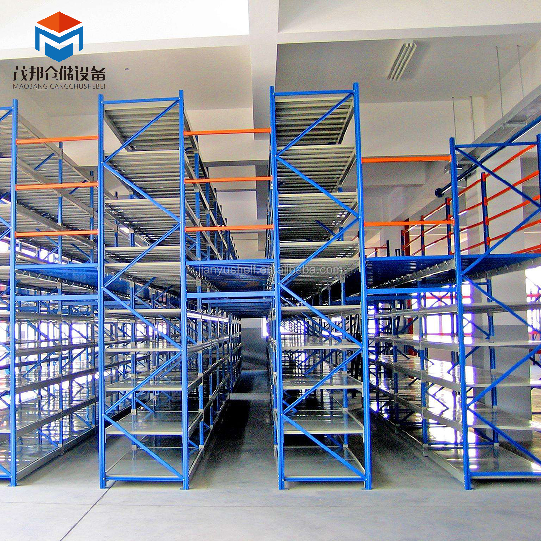 China Factory Steel/wooden Mezzanine Floor Racking Mattresses Storage Multi Level Warehouse Rack
