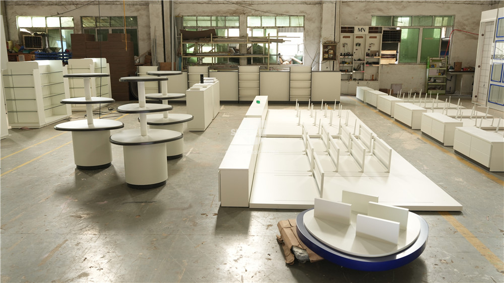 Medical Store Fixtures Design Customized Glass Display Shelf Gondola Wooden Pharmacy Shelves For Pharmacy Shop Interior Design