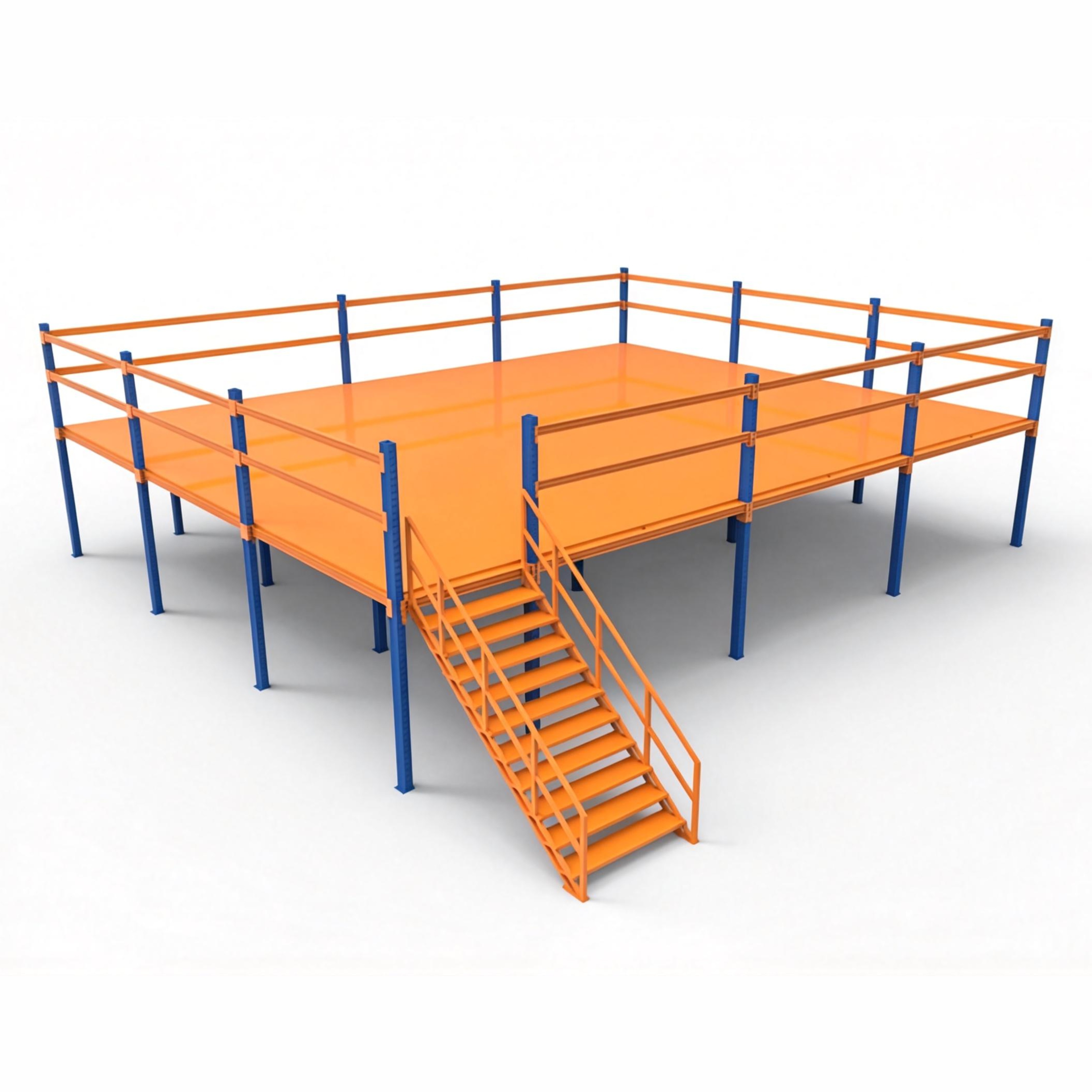 Warehouse Pallet Rack Attic Loft Garret Multi-tier Mezzanine Racking with Staircase
