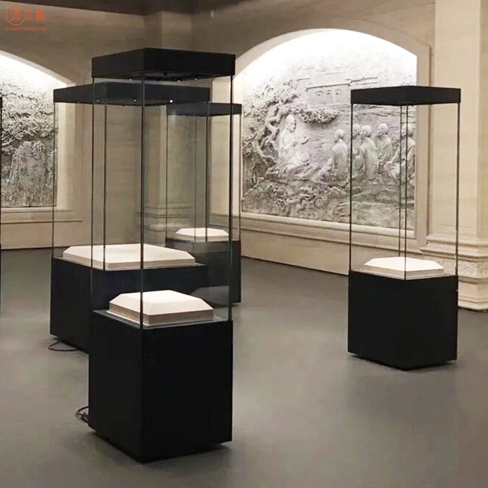 Independent Tall Showcase Batch Customization Museum Display Stands Minimalist Museum Showcase Design