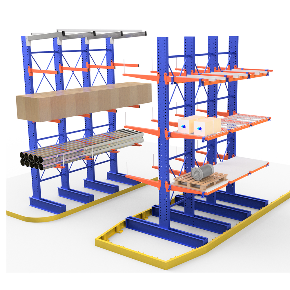 Jracking Industrial Shelving Warehouse Storage Racks CE Certified Heavy Duty Cantilever Racking For Pipe Storage