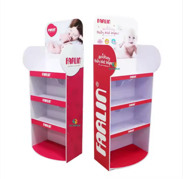 Wholesale Custom Floor Pop Retail Display Stand Cardboard Supermarket Shelf Display Rack in America
