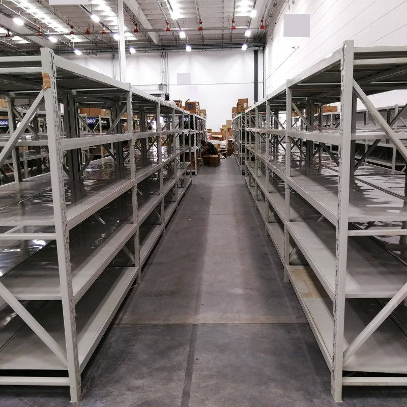 Cold-Rolled Steel Metal Light Duty Warehouse Storage Shelf Multi-Layer Unit Longspan Shelving