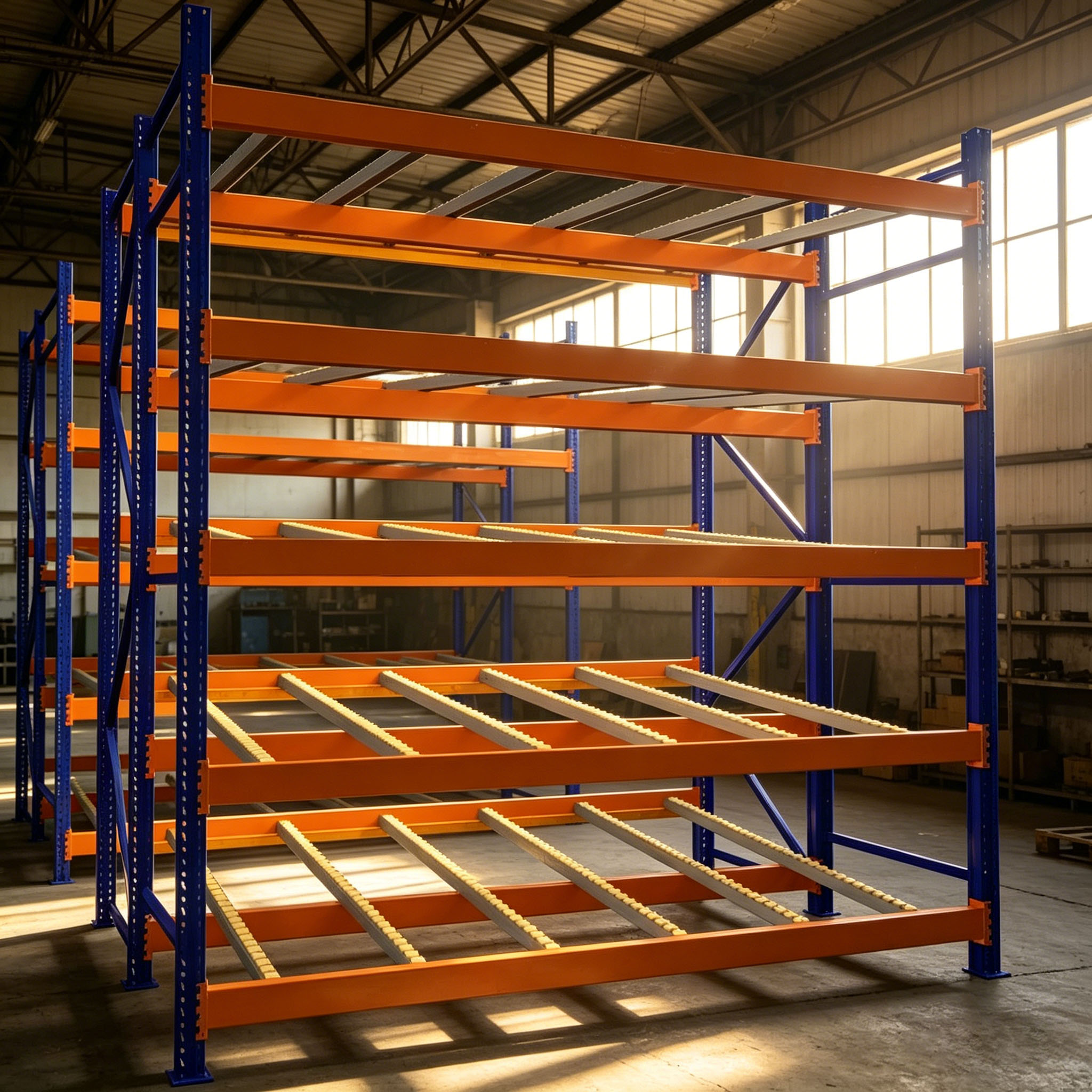 Warehouse Rolling Steel Corrosion Protection Powder Coated Adjustable Shelf Carton Flow Rack System Industrial Storage Roller