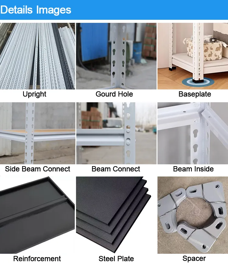 Basic Customization Metal Garage Rivet Adjustable Industrial Steel Heavy Duty Shelving Unit Boltless/Rivet Racking