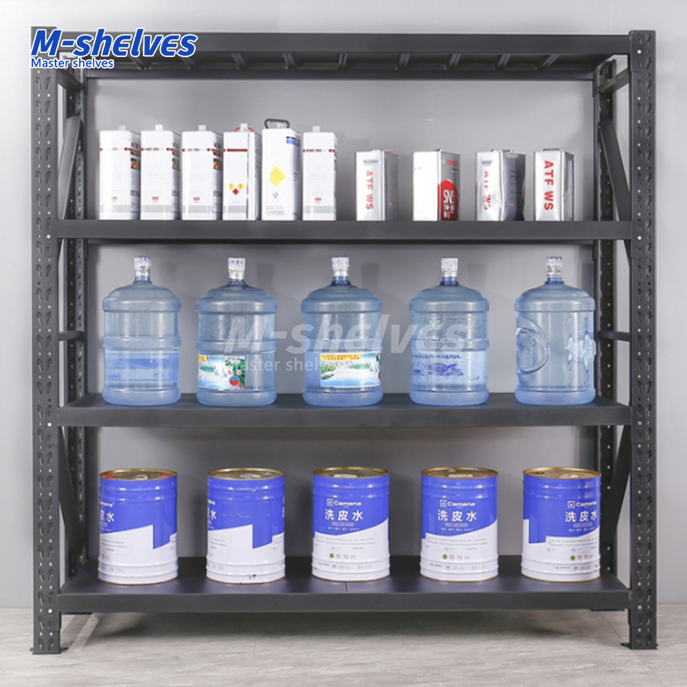 Commercial Vertical 5-Layer Steel Storage Shelf With Corrosion Protection Sturdy Inventory Organizer For Retail Warehouse