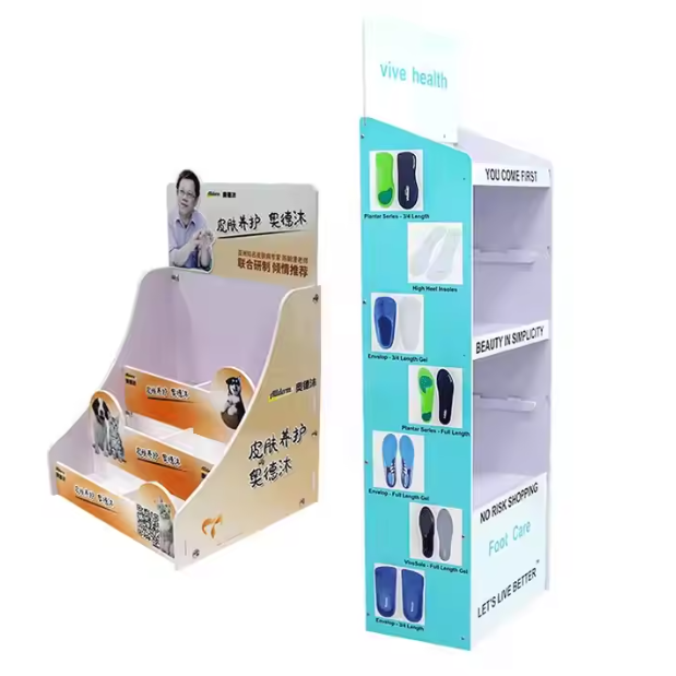Wholesale Custom Floor Pop Retail Display Stand Cardboard Supermarket Shelf Display Rack in America