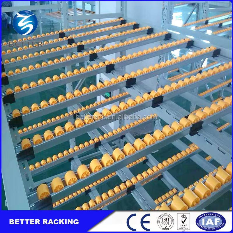 High Efficiency Carton Flow Rack Warehouse Industrial Gravity Flow Racking System For Warehouse Storage