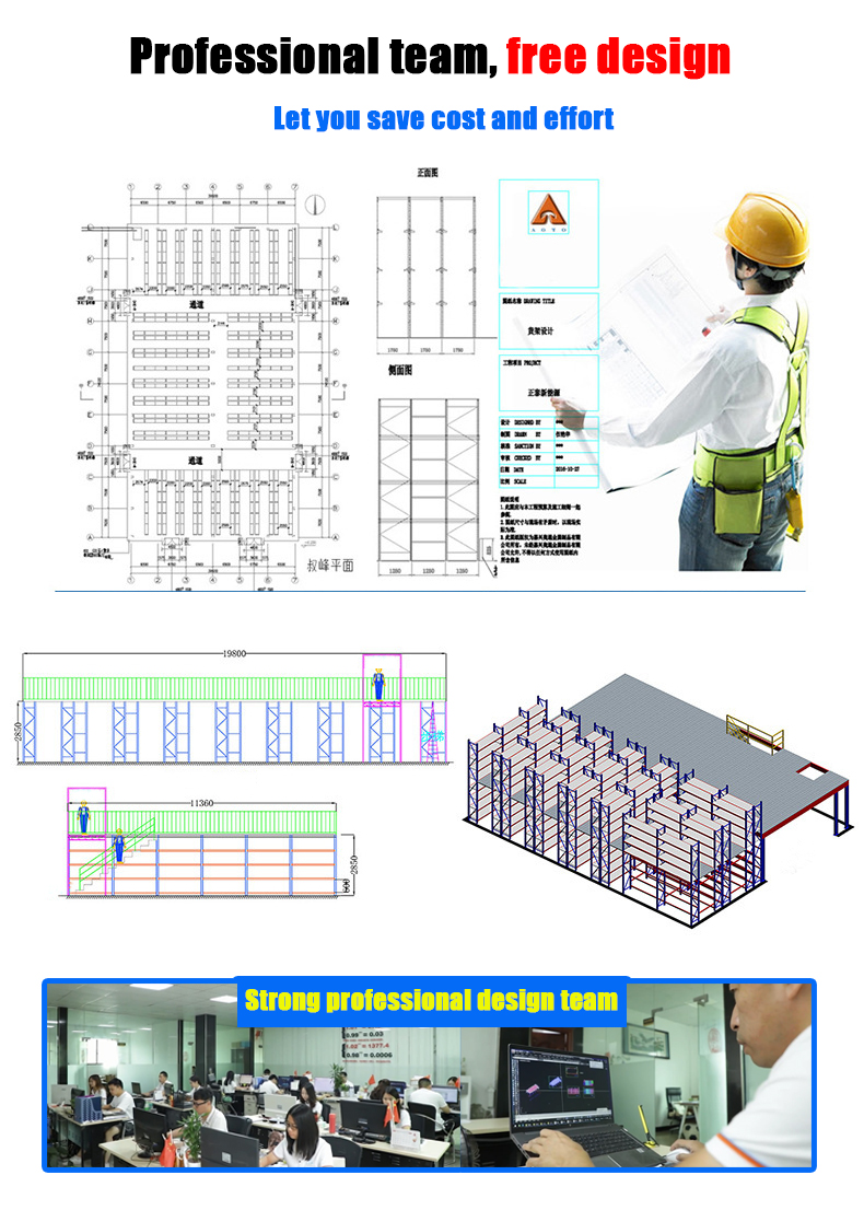 Warehouse Multi Level Steel Shelf Rack Support Mezzanine Attic Rack Racking