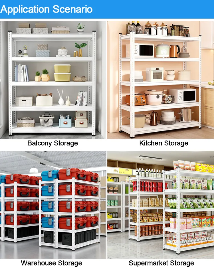 Basic Customization Metal Garage Rivet Adjustable Industrial Steel Heavy Duty Shelving Unit Boltless/Rivet Racking