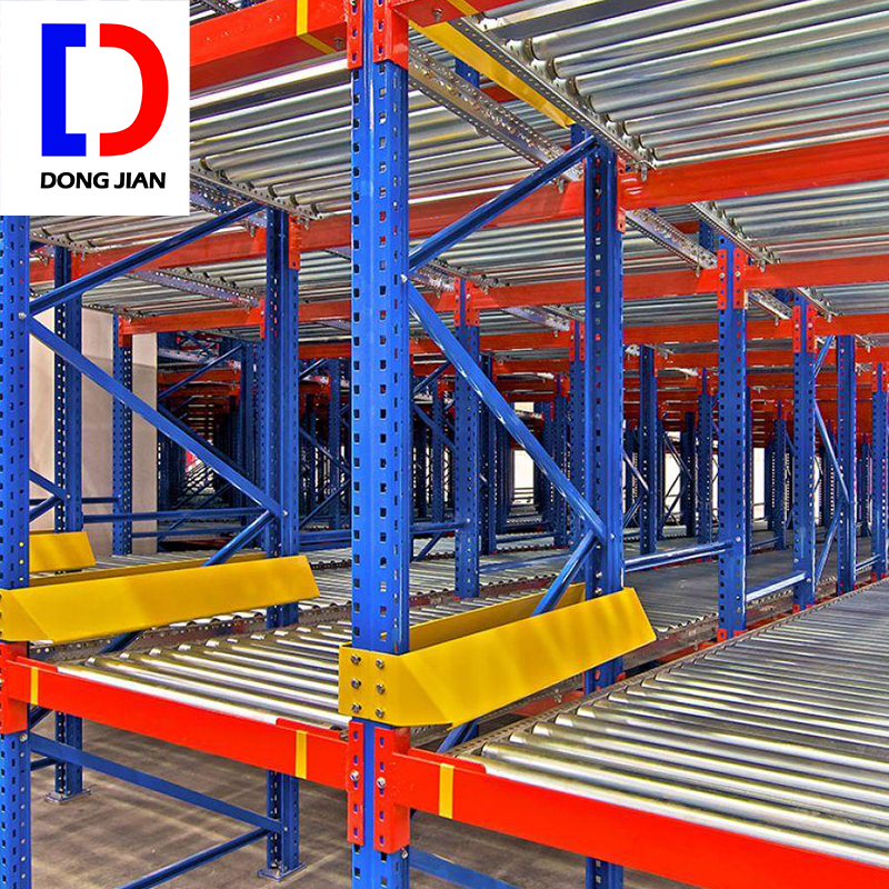 DJ Roller Rack Pallet Gravity Flow Racking Warehouse Rolling Storage Rack