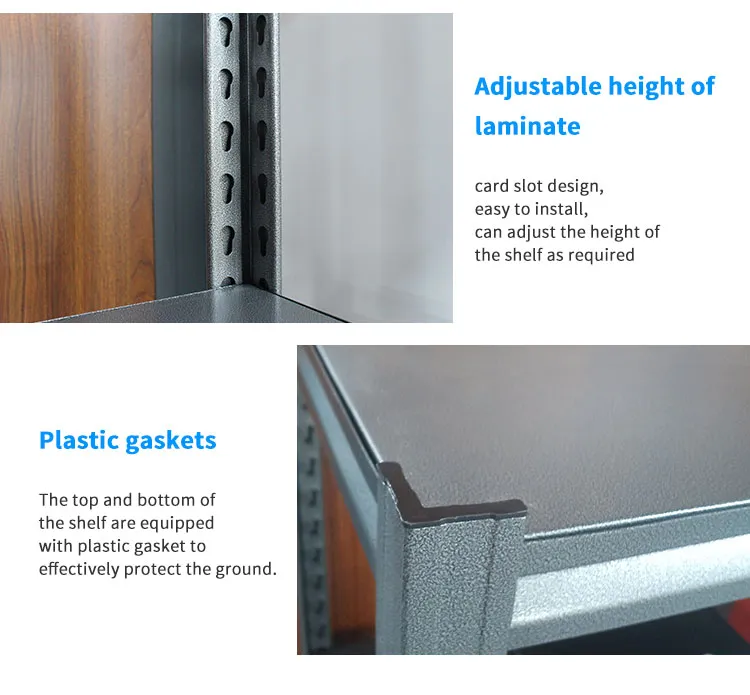 Factory Direct Price Office Slotted Angle Shelving Boltless Rivet Shelf Metal Steel Storage Rack