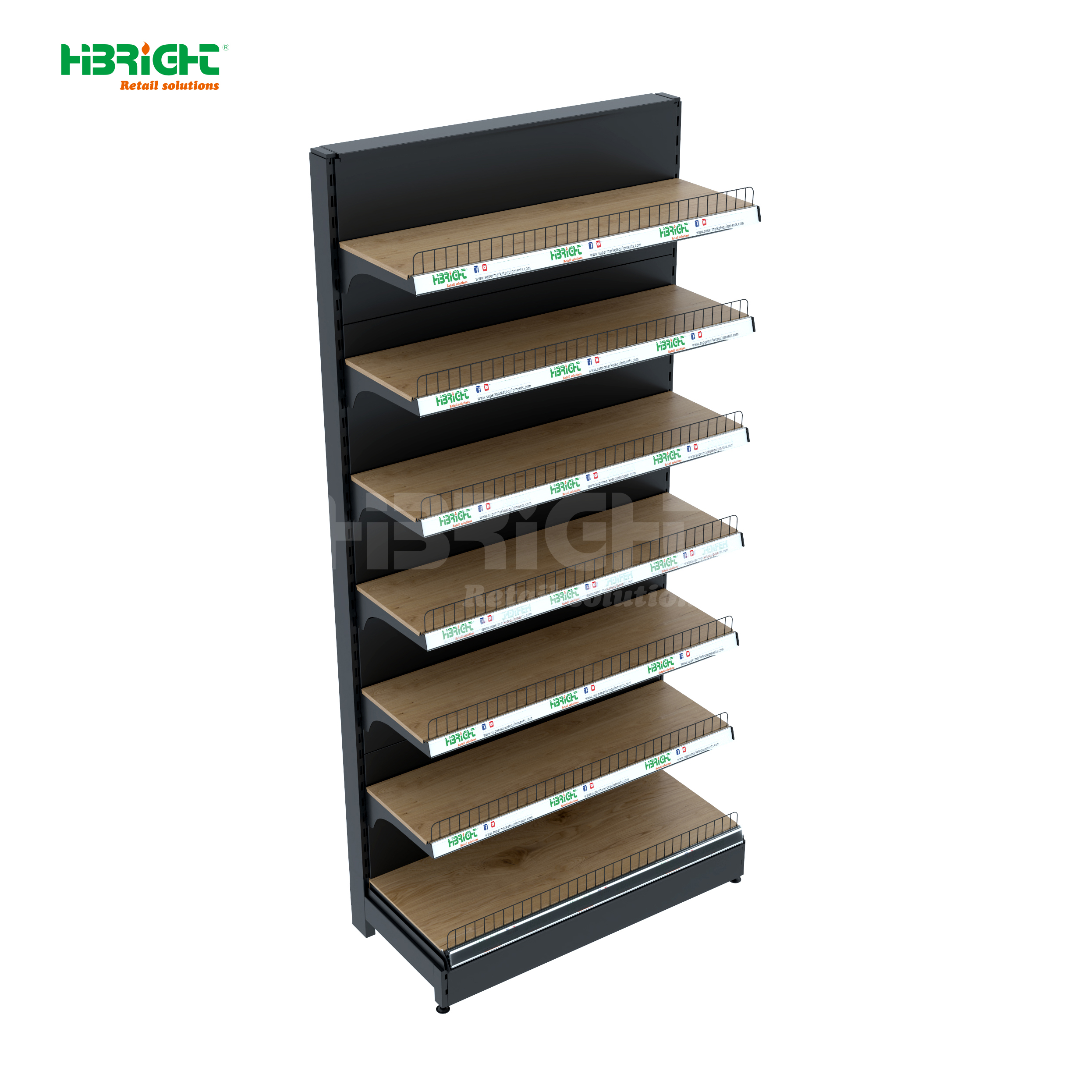 Highbright Customized Convenience Store Shelves Durable Simple Design Store Racks Supermarket Racks