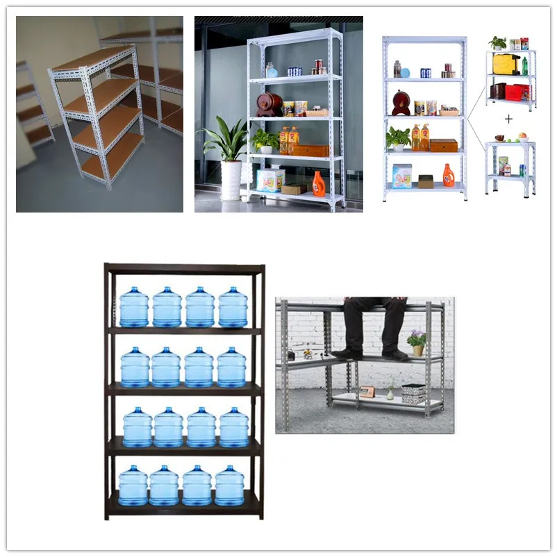 Customized Size Light Duty Shelving Metal Bolted Sheves Boltless Rivet Racks Bolt Free MDF Shelving