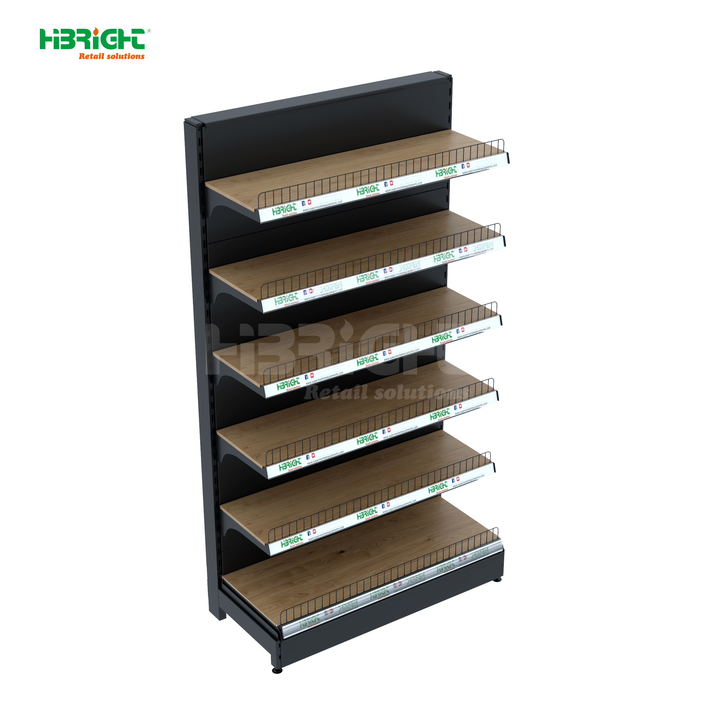 Highbright Customized Convenience Store Shelves Durable Simple Design Store Racks Supermarket Racks