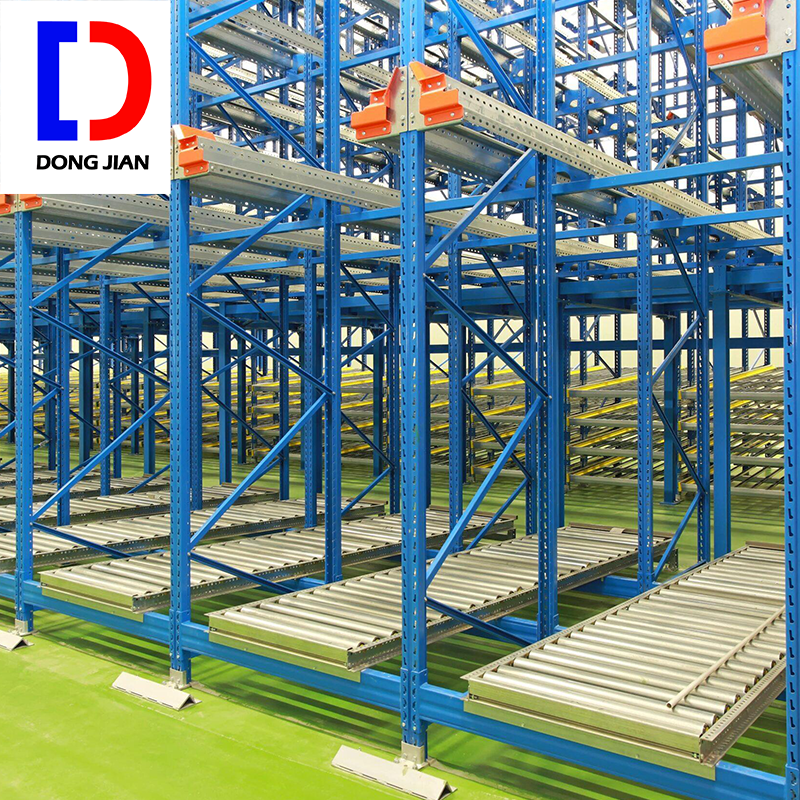 DJ Roller Rack Pallet Gravity Flow Racking Warehouse Rolling Storage Rack