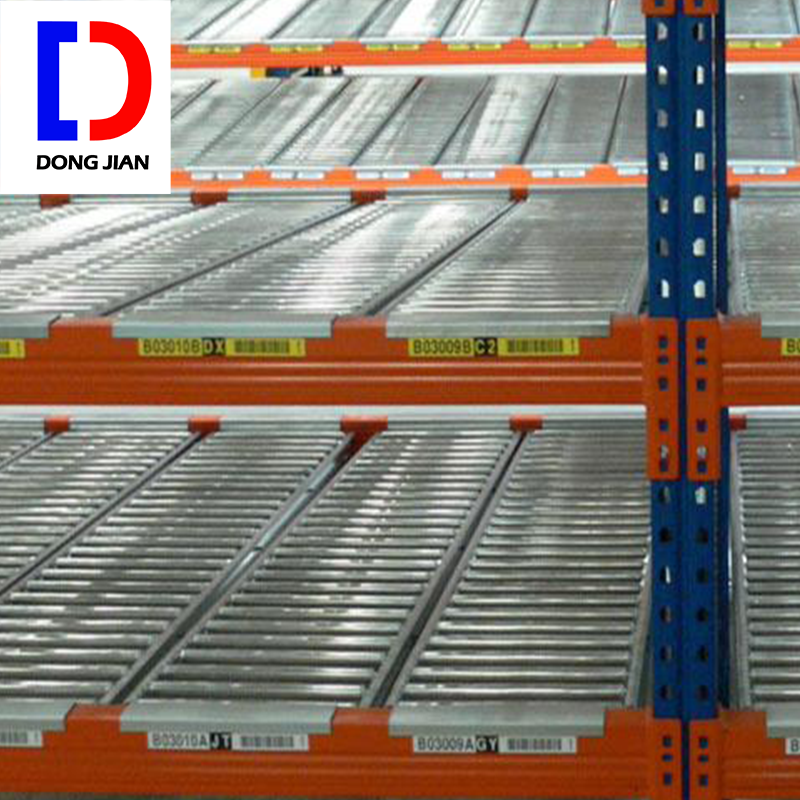 DJ Heavy Duty Gravity Flow Rack With Roller Tracks For Warehouse Storage Gravity Roller Rack
