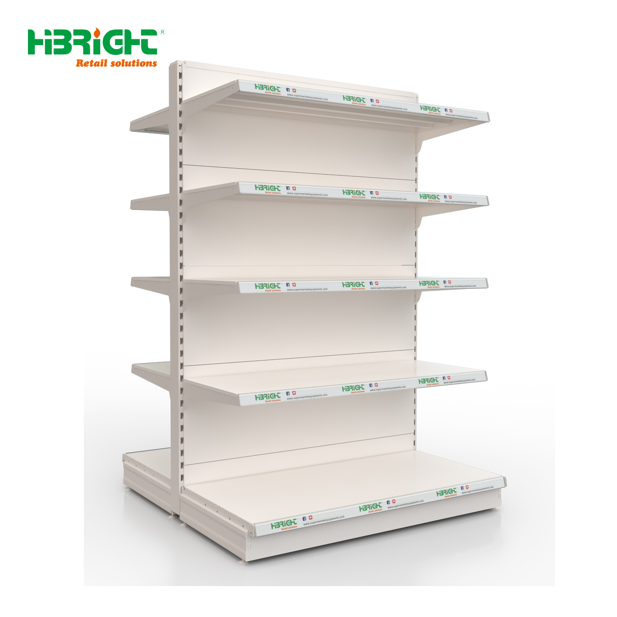 Highbright Customized Heavy Duty Supermarket Shelves White Supermarket Shelving Supermarket Shelves Wholesale
