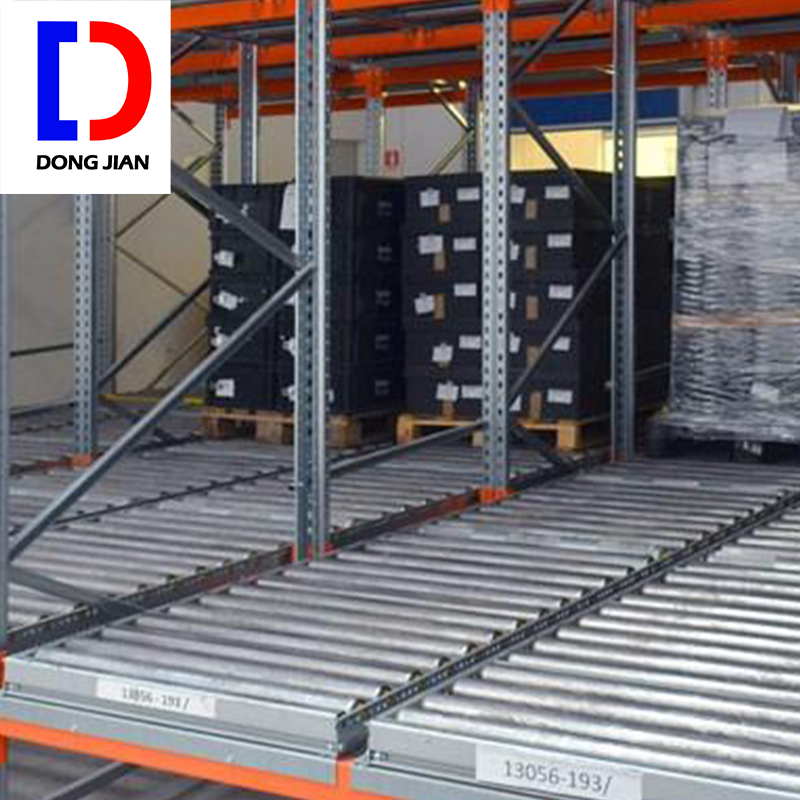 DJ Heavy Duty Gravity Flow Rack With Roller Tracks For Warehouse Storage Gravity Roller Rack