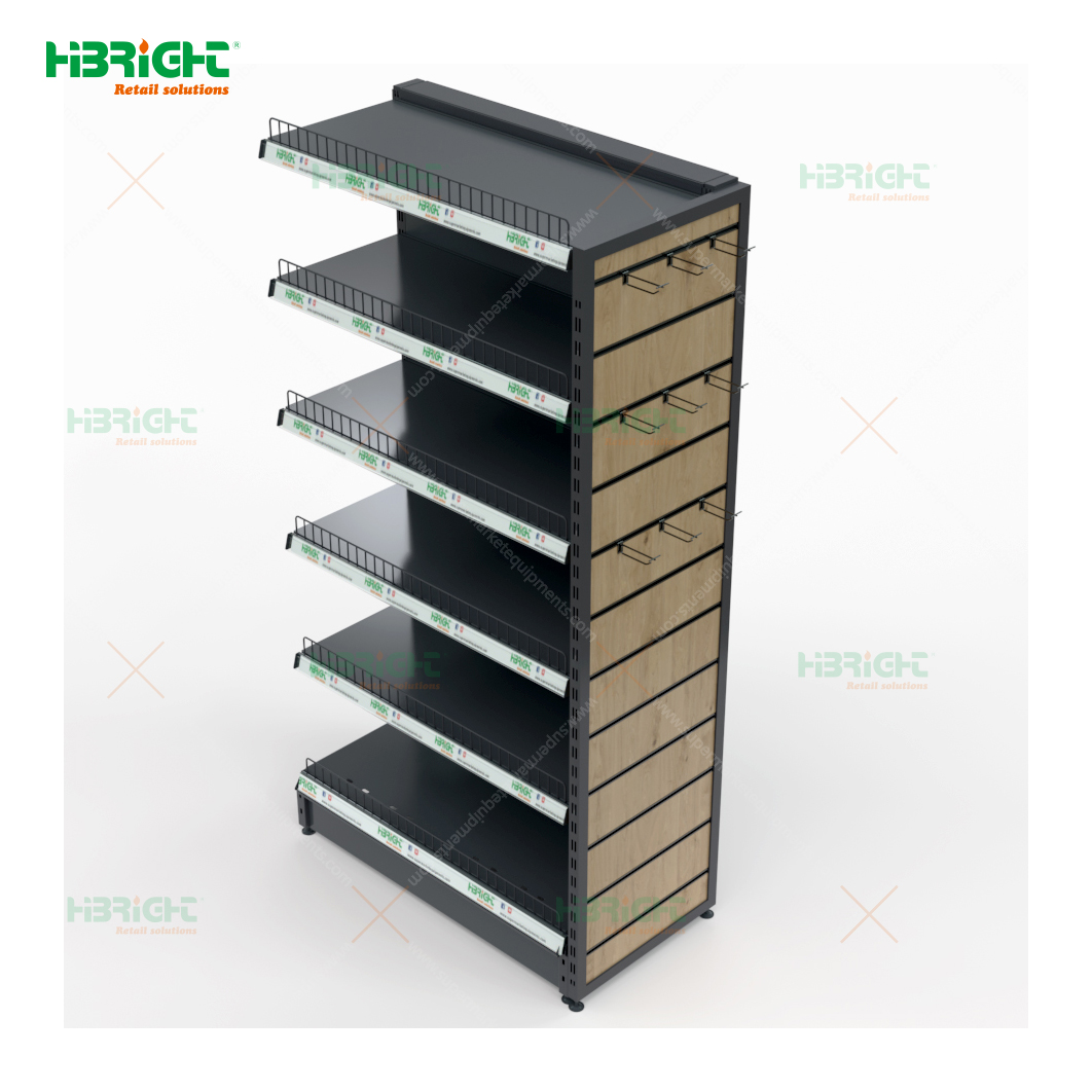 Highbright Customized Metal Combination Heavy Duty Adjustable Economical Display Stand Shelves with Durable Hooks