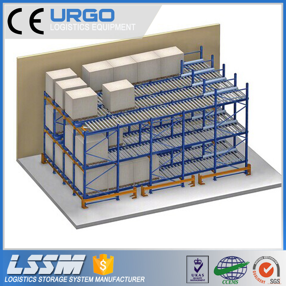 Professional Intensive Storage Flow Rack Roller Pallet Racking