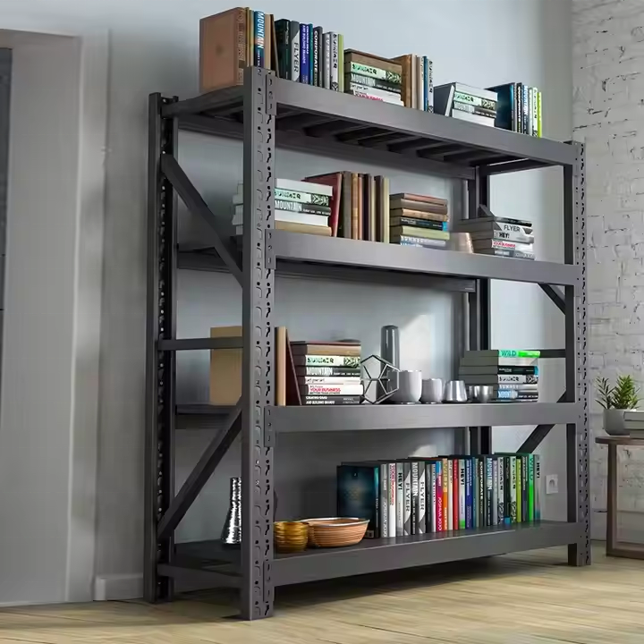 New Design-layer Steel Frame 4/5 Garage Stacking Shelf 300KG Heavy Duty Warehouse Storage Rack for Garage,Basement,Warehouse