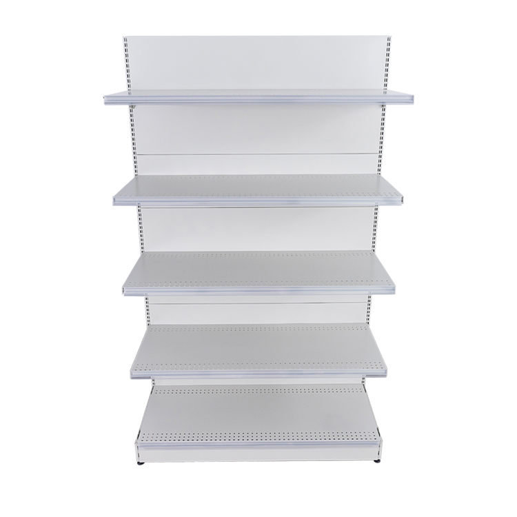 Easy Transport Luxury Single Sided Back Panel Shelf Store Metal Display Rack For Supermarket
