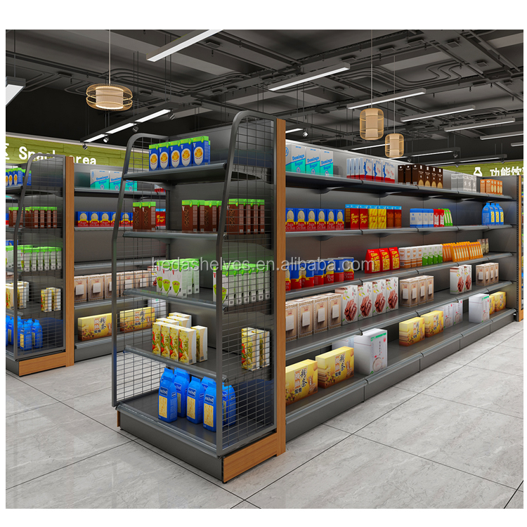 Supermarket Steel Retail Shelving Display Shop Shelves Snacks Grocery Hypermarket Display Convenience Store Multilevel Rack