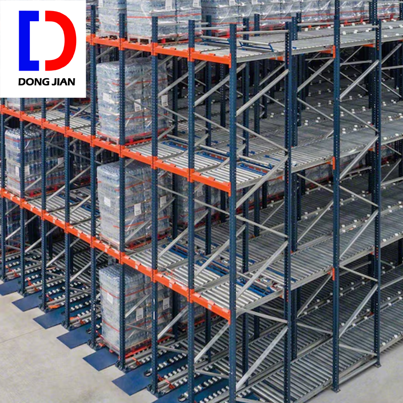 DJ Heavy Duty Gravity Flow Rack With Roller Tracks For Warehouse Storage Gravity Roller Rack