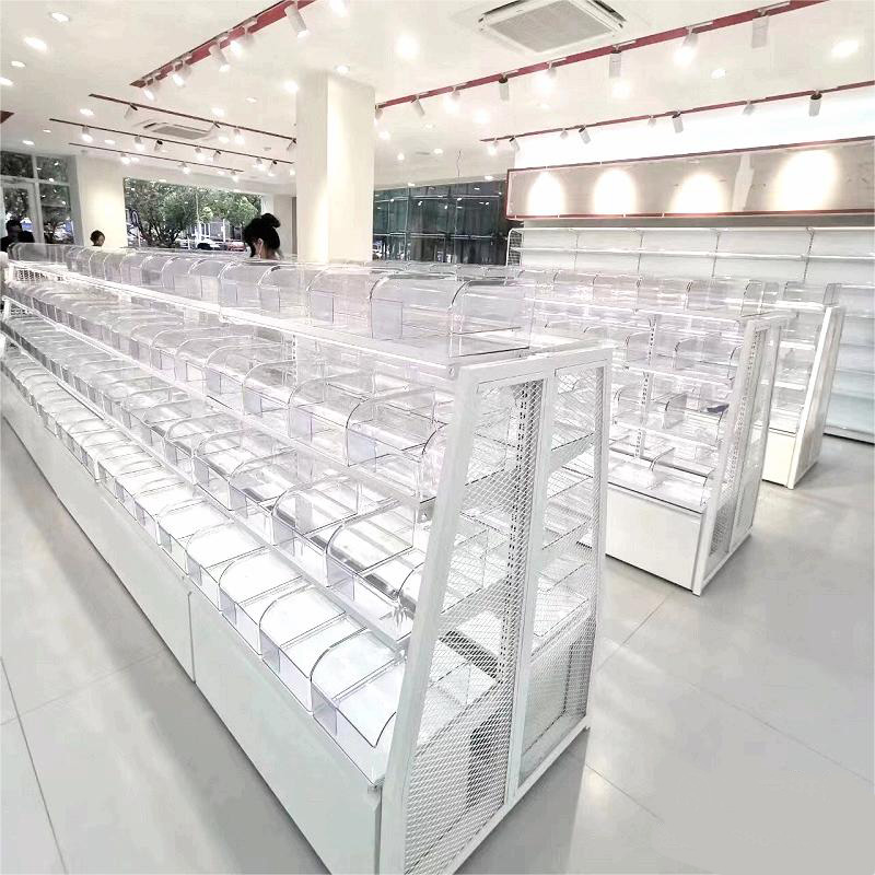 Factory Price Double-Sided Metal Light Duty Various Sizes Store Display Rack Supermarket Shelves For Displaying All Kinds Sweets