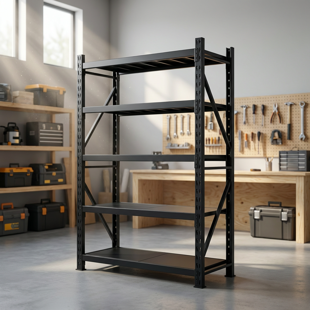 Light Duty Boltless Steel Shelving 5-Tier Adjustable Powder Coated Corrosion Protection Garage Storage Racks Warehouse Shelves