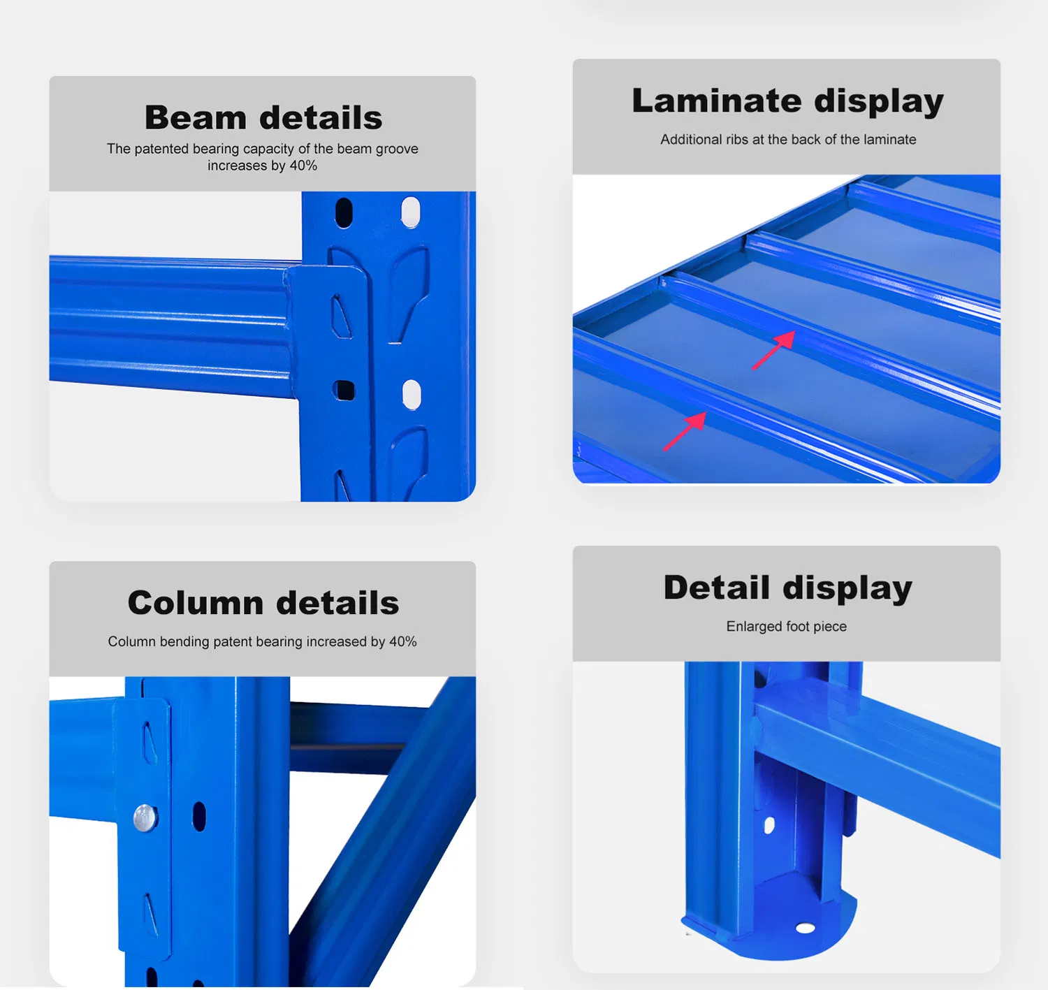 Warehouse Storage Heavy Duty Longspan Shelves with Laminate Panels