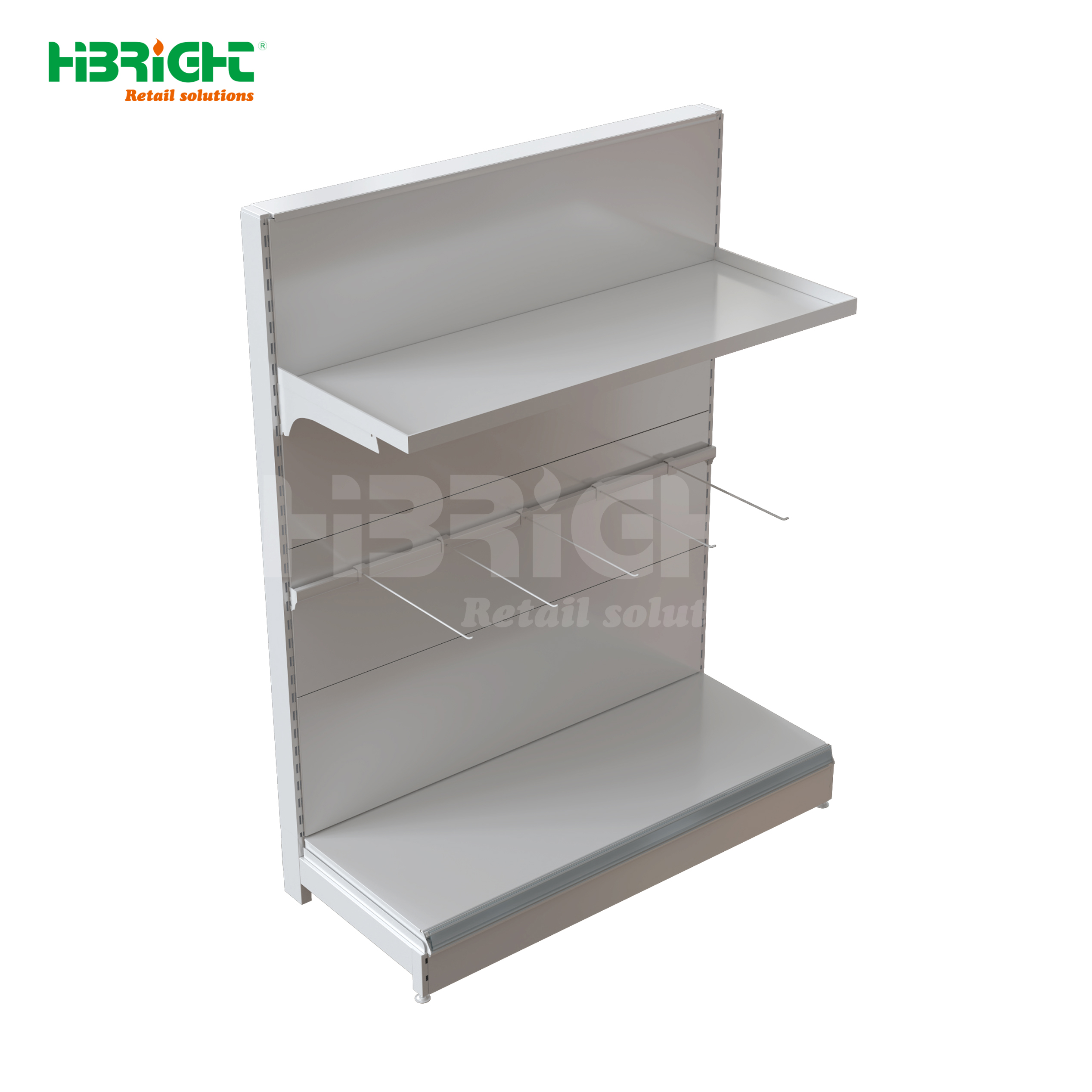 Highbright Customized High-capacity Metal Economical Heavy Duty Adjustable Hypermarket Shelving Display Stand Quick Installation