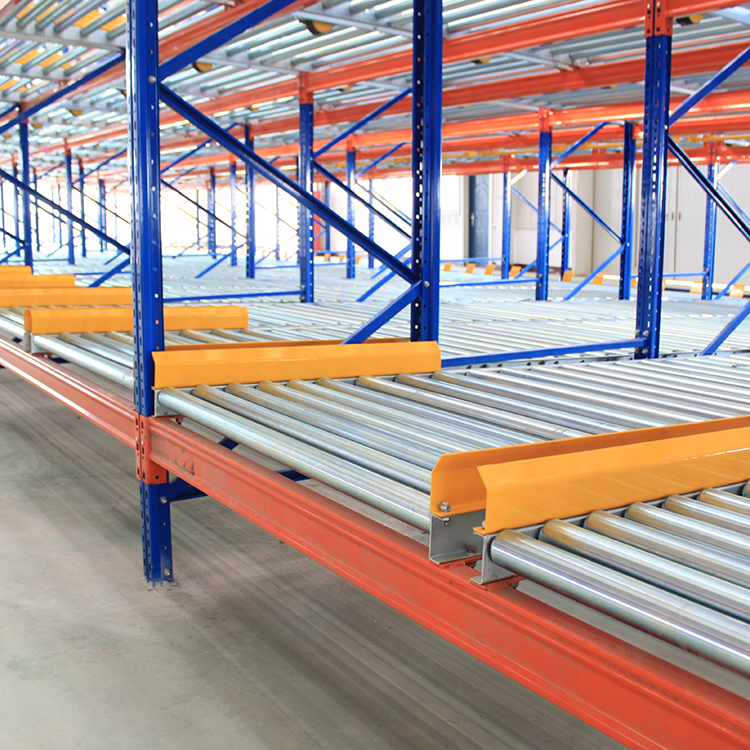 CE High Quality Heavy Duty Steel Warehouse Storage Rack Shelf Steel Metal Gravity Rack Flow Racks Fluent Pallet Racking System
