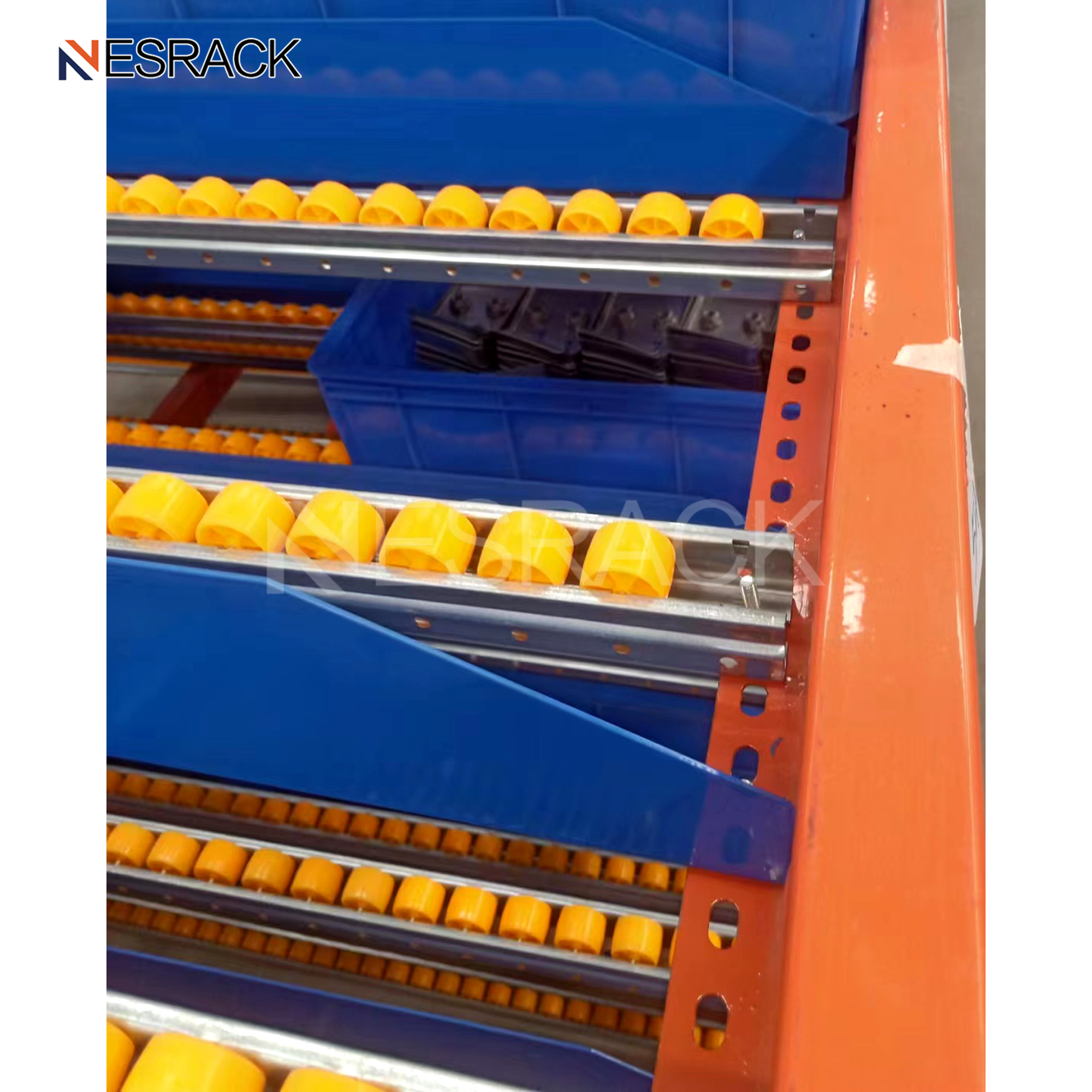Wholesale Customized Q235B Steel Selective Warehouse Storage Gravity Carton Flow Racking Roller Rack Stacking Racks Shelves
