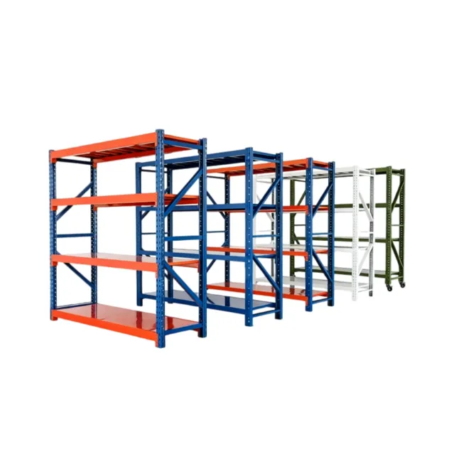 Adjustable Steel Storage Rack Shelves Medium Duty Longspan Shelving Industrial Warehouse Shelves with 175kg/Layer Load Capacity