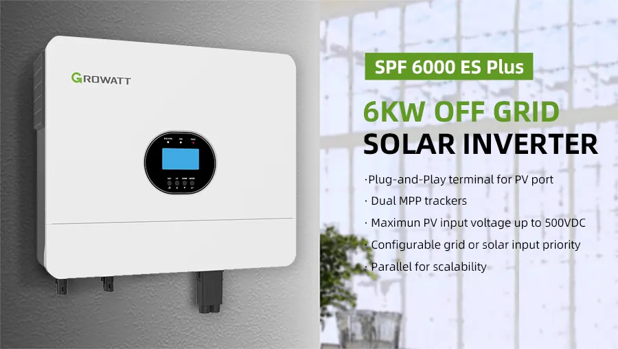 48V SPF 6000 Es Plus 6000W sistema solar completo de armazenamento de energia com inversor de bateria off-grid de grande entrada de PV