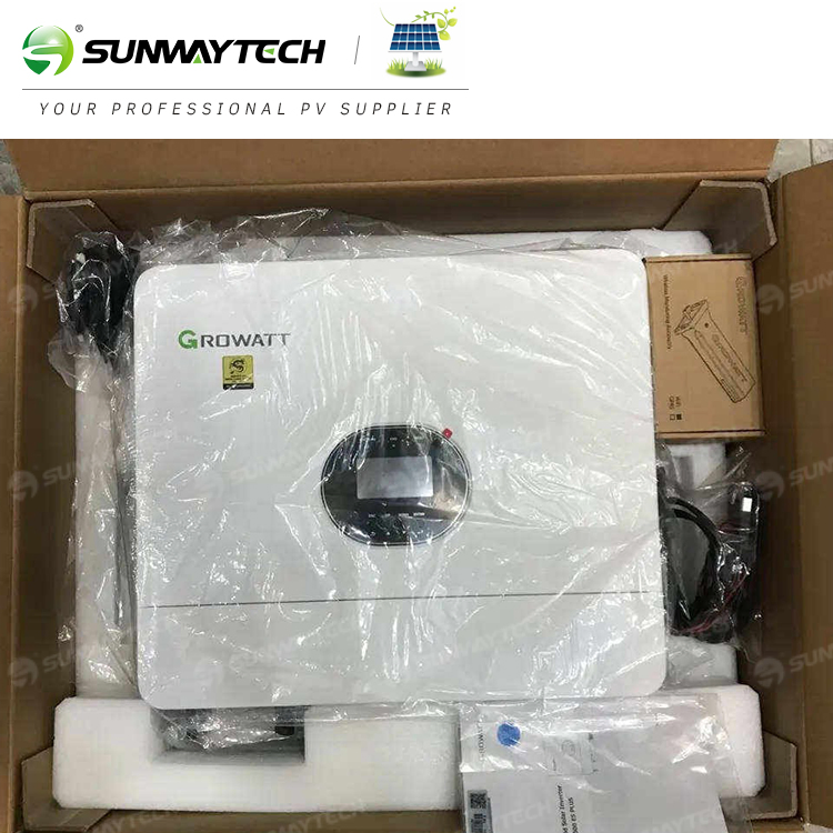 48V Growatt SPF 6000 Es Plus 6000W sistema solar completo de armazenamento de energia com inversor de bateria off-grid de grande entrada de PV