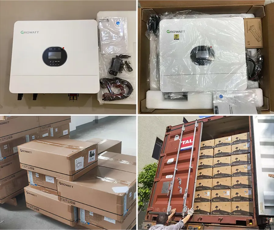 Embalagem e envio do inversor solar SPF 6000 Es Plus