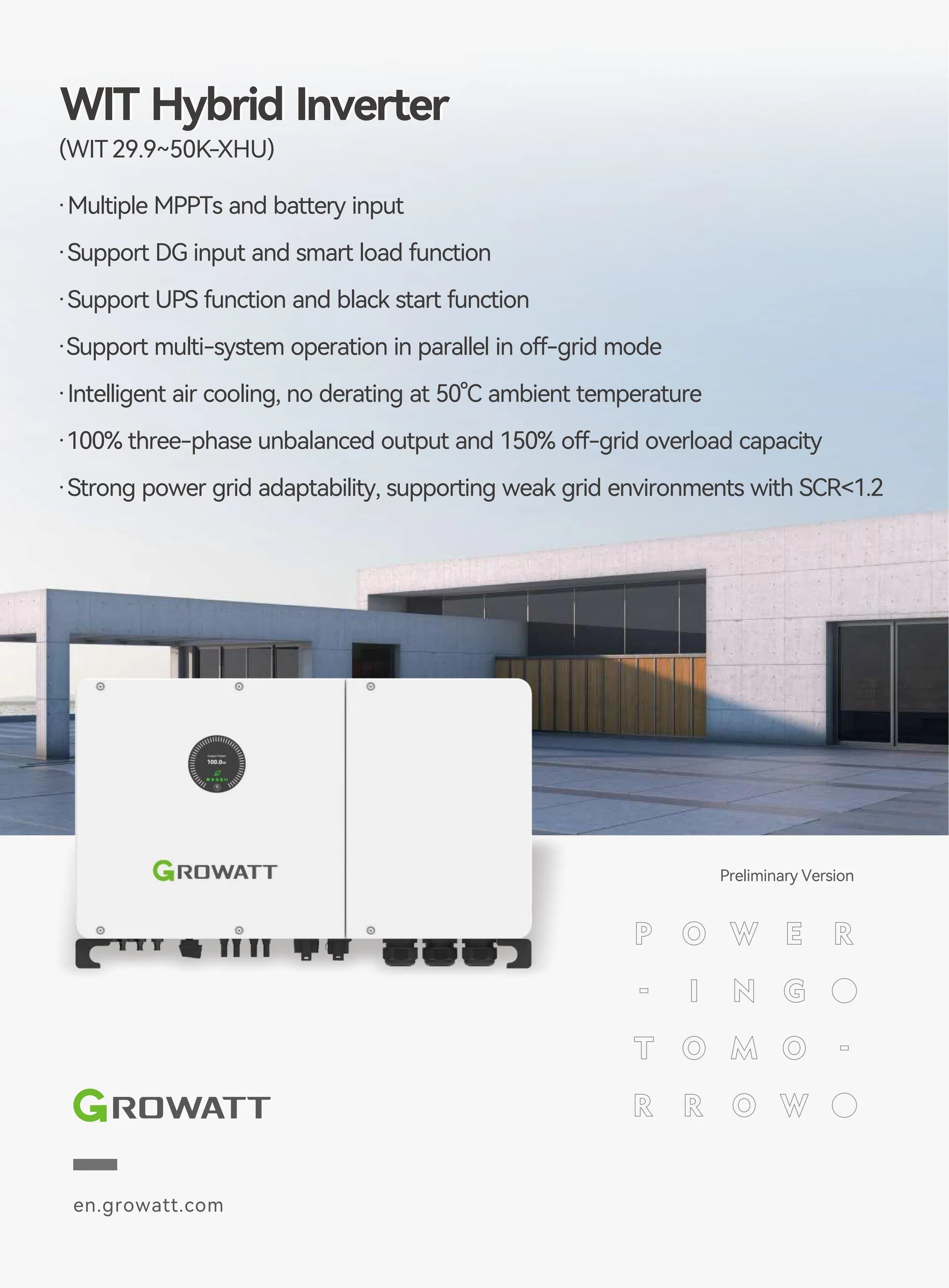 Sistema Solar Híbrido Inversor Trifásico