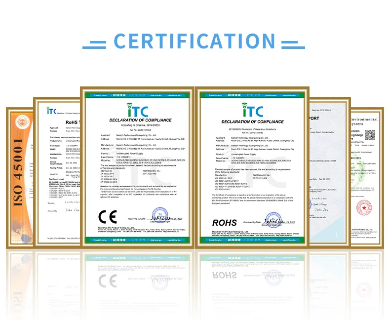 Certificações do produto