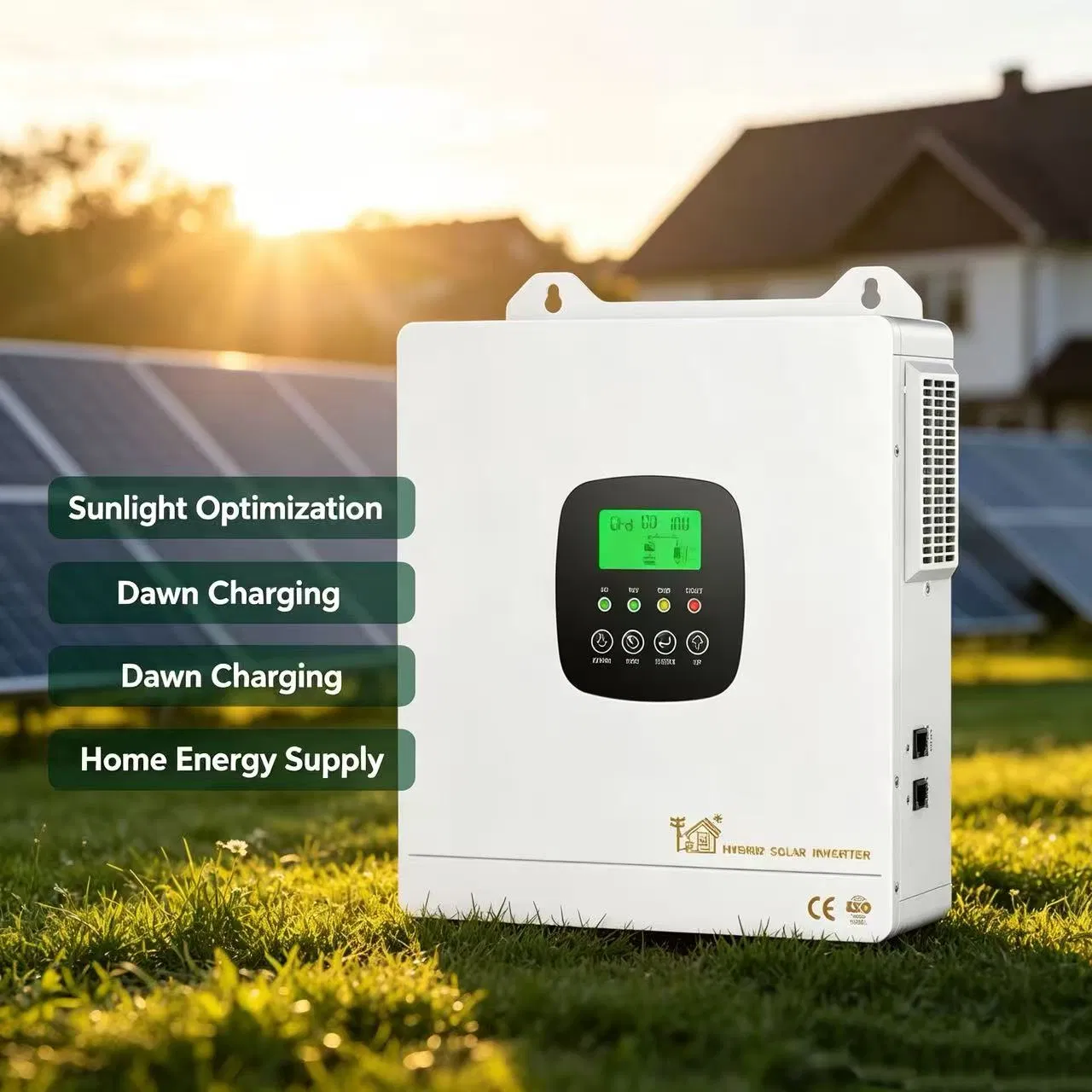 3.3kw e 12.3kw Inversor Solar Híbrido com Sistema de Armazenamento de Bateria e Inversor de Onda Senoidal Pura