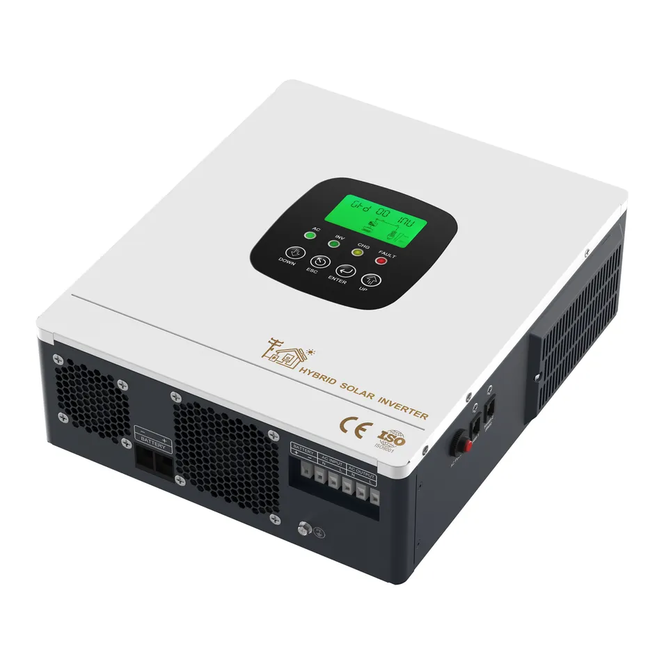 Inversor Híbrido de Energia Solar Inteligente 1kw-12.3kw com Carregamento MPPT WiFi RS485 Saída de Onda Senoidal Pura