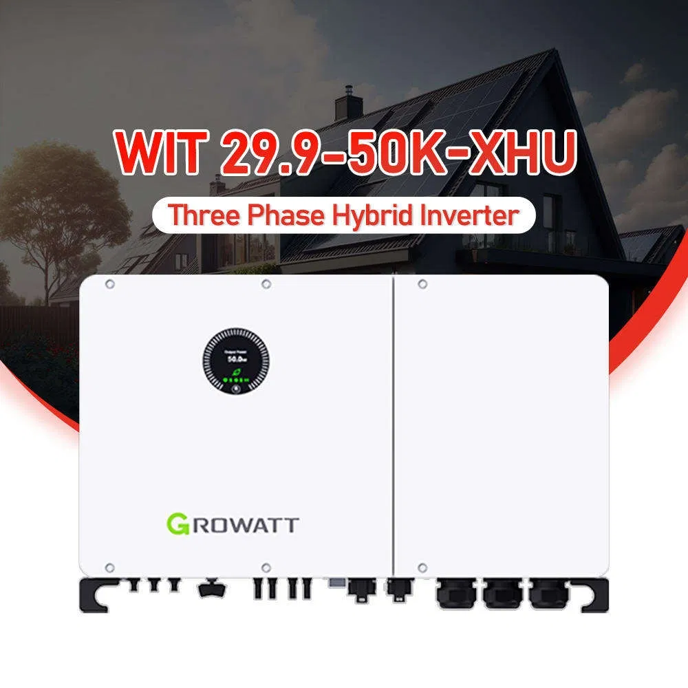Sistema Solar Híbrido Growatt Wit 29.9-50K Inversor Trifásico 30kw 36kw 40kw 50kw Inversor para Projetos Comerciais e Industriais