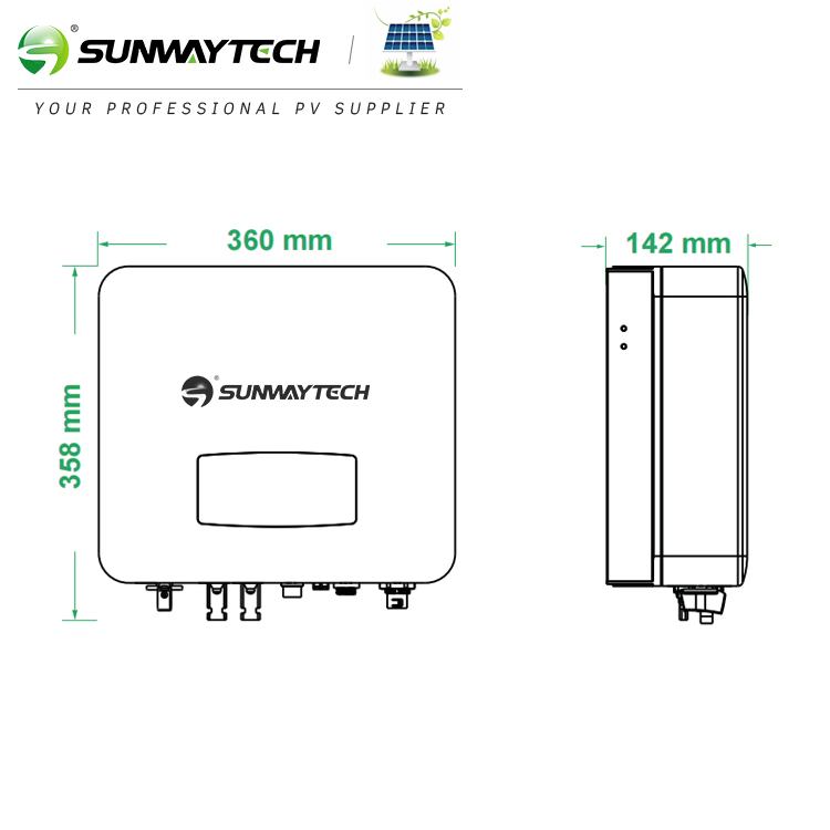 Inversor Solar Conectado à Rede Monofásico 2 MPPT RS485 IP65 Inversor String WiFi 5kw 10kw 20kw Growatt