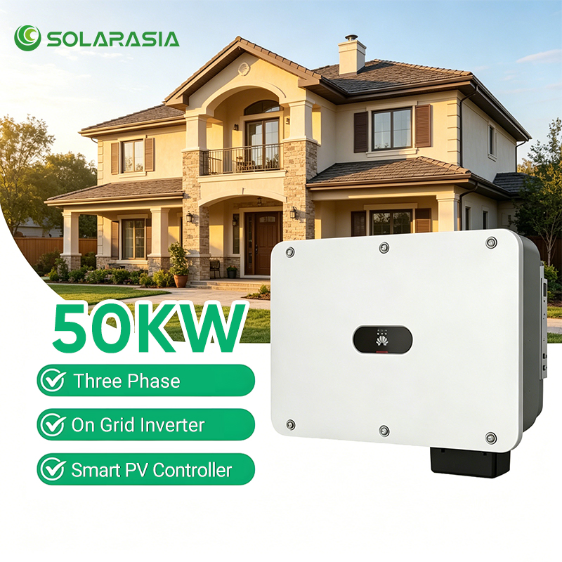 Inversor Solar Huawei Sun2000 50ktl Zhm3 50kw Inversor Solar Trifásico Inteligente para Sistema Solar Comercial