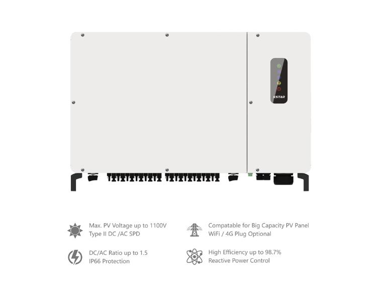 120kw Inversor de Sistema Solar Trifásico Industrial e Comercial com Certificações Completas