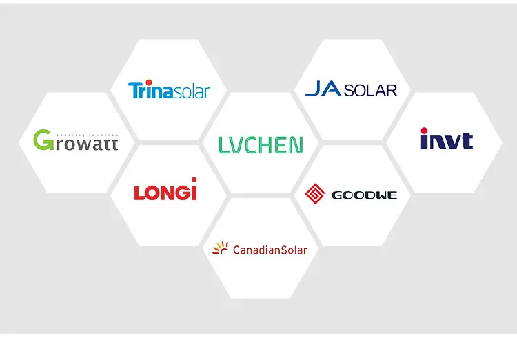 Gama completa de componentes de energia solar